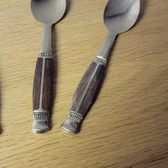Mini Spoons with wood handle ~ made in Thailand - Picture 3 of 8